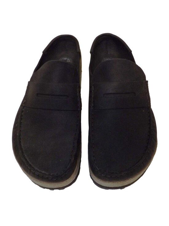 Birkenstock Mens Black Naples Suede Penny Loafers W Cork Sole Size 42 EU 9 US main image 6